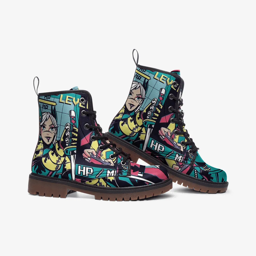 Level Up gamer manga Casual Leather Lightweight boots MT
