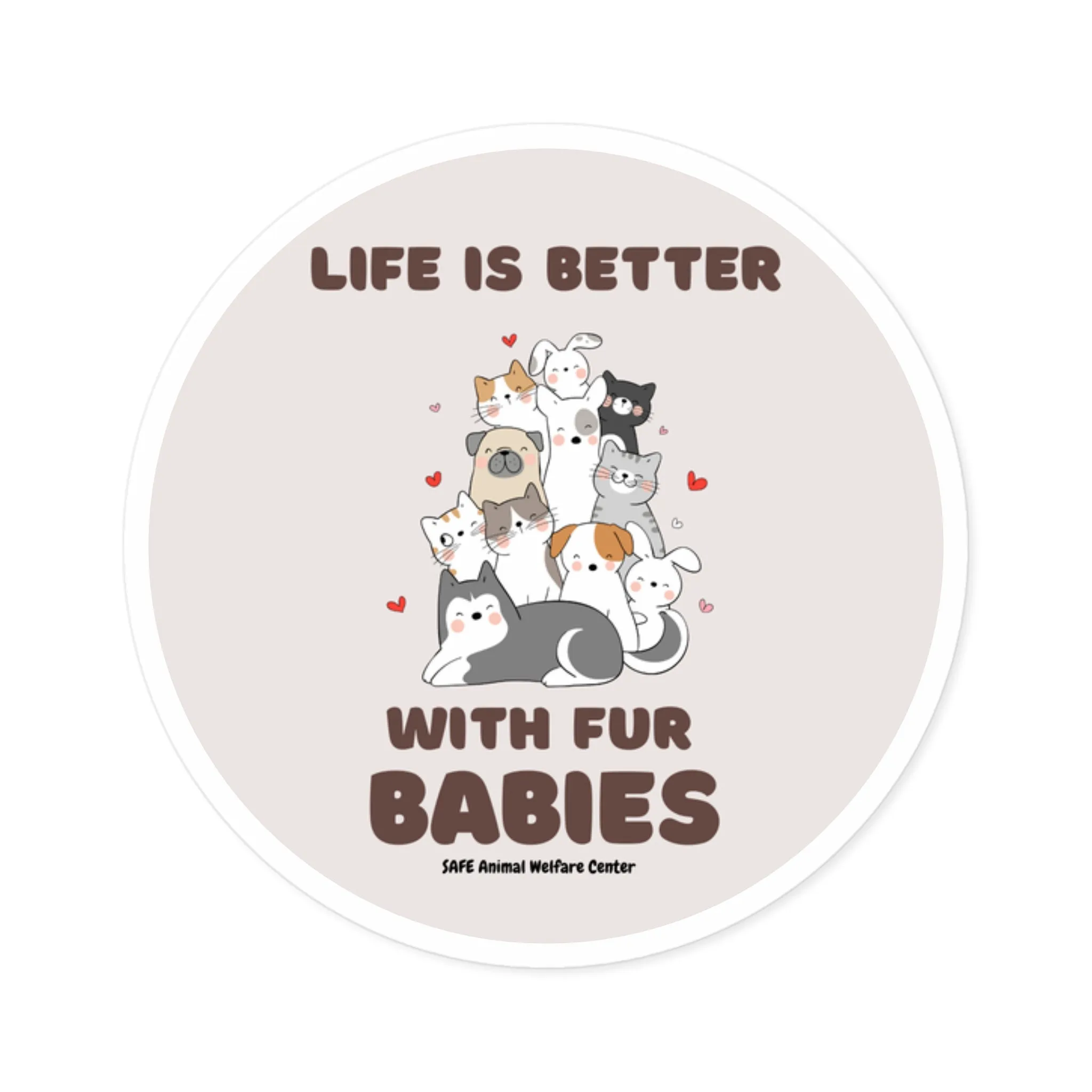 Life is good! Round Stickers, Indoor\Outdoor