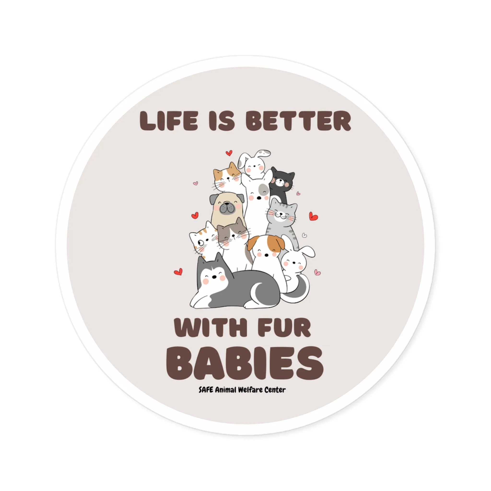 Life is good! Round Stickers, Indoor\Outdoor