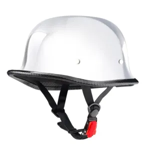 Lightest German Style Mayan DOT Half Helmet - Chrome