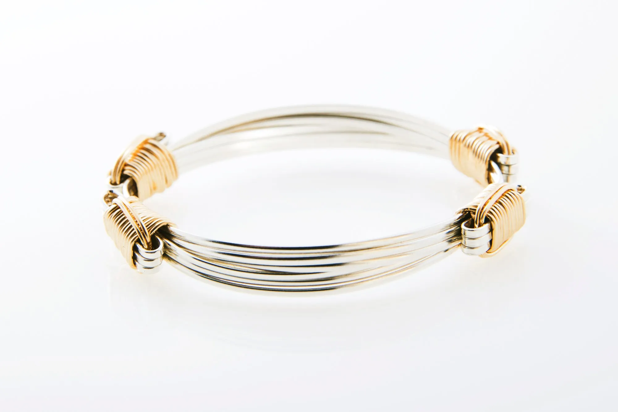 Lightweight Bracelet Two-Tone 3-Strand for Baby/Child