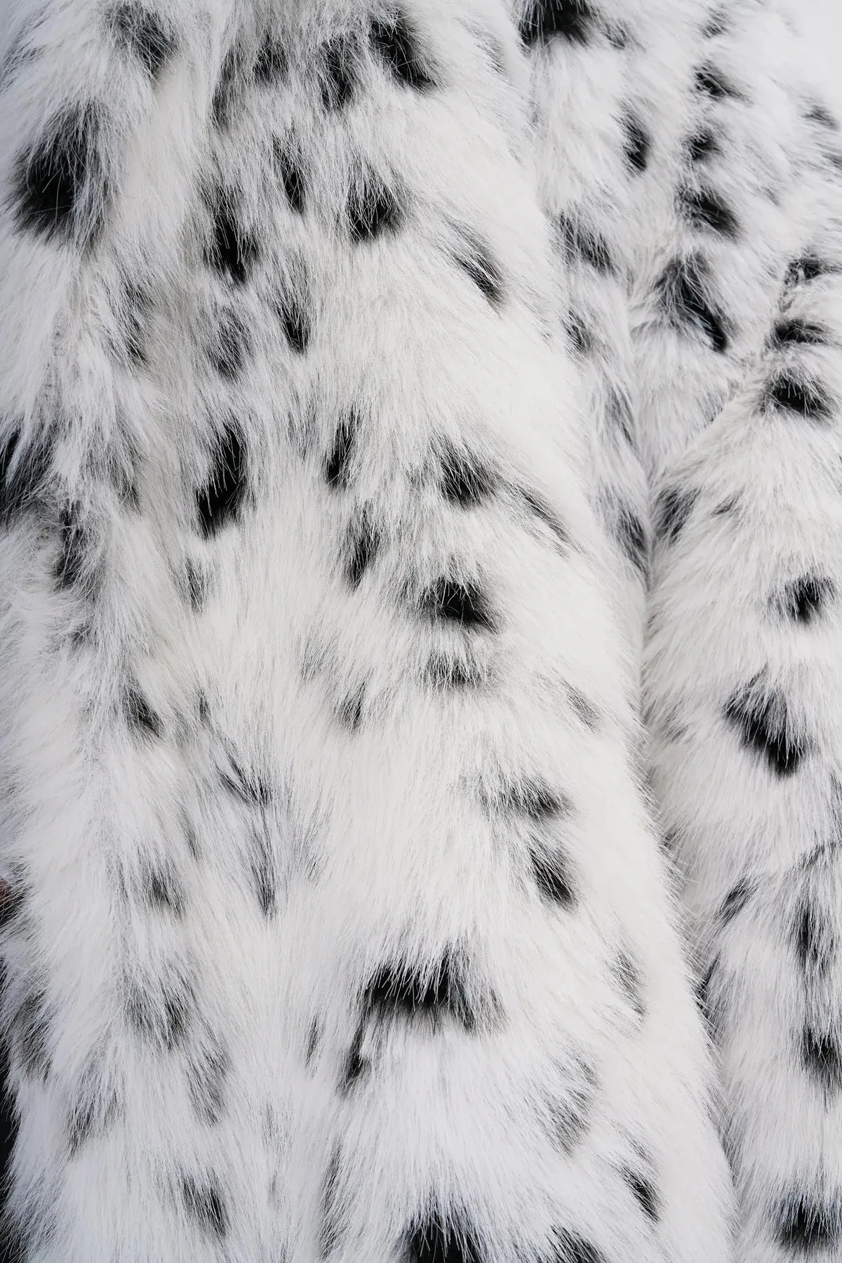 Long-Haired Leopard Print Faux Fur Coat