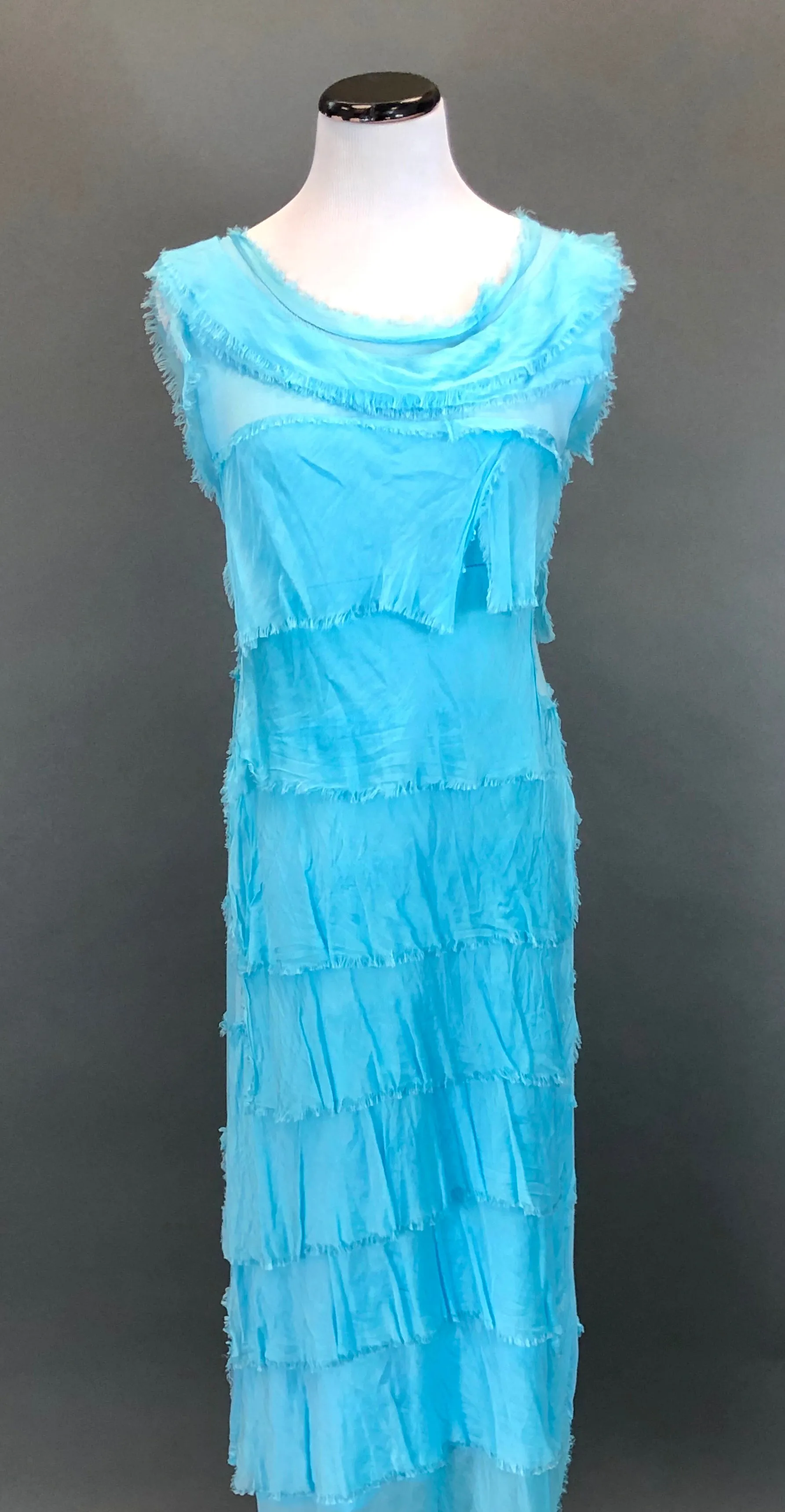 Long Silk Layered Dress (Multiple Colors)
