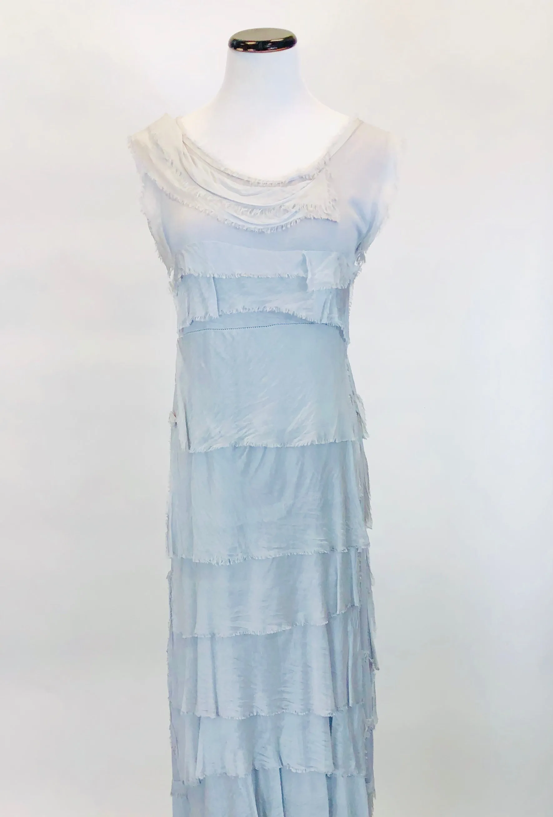Long Silk Layered Dress (Multiple Colors)