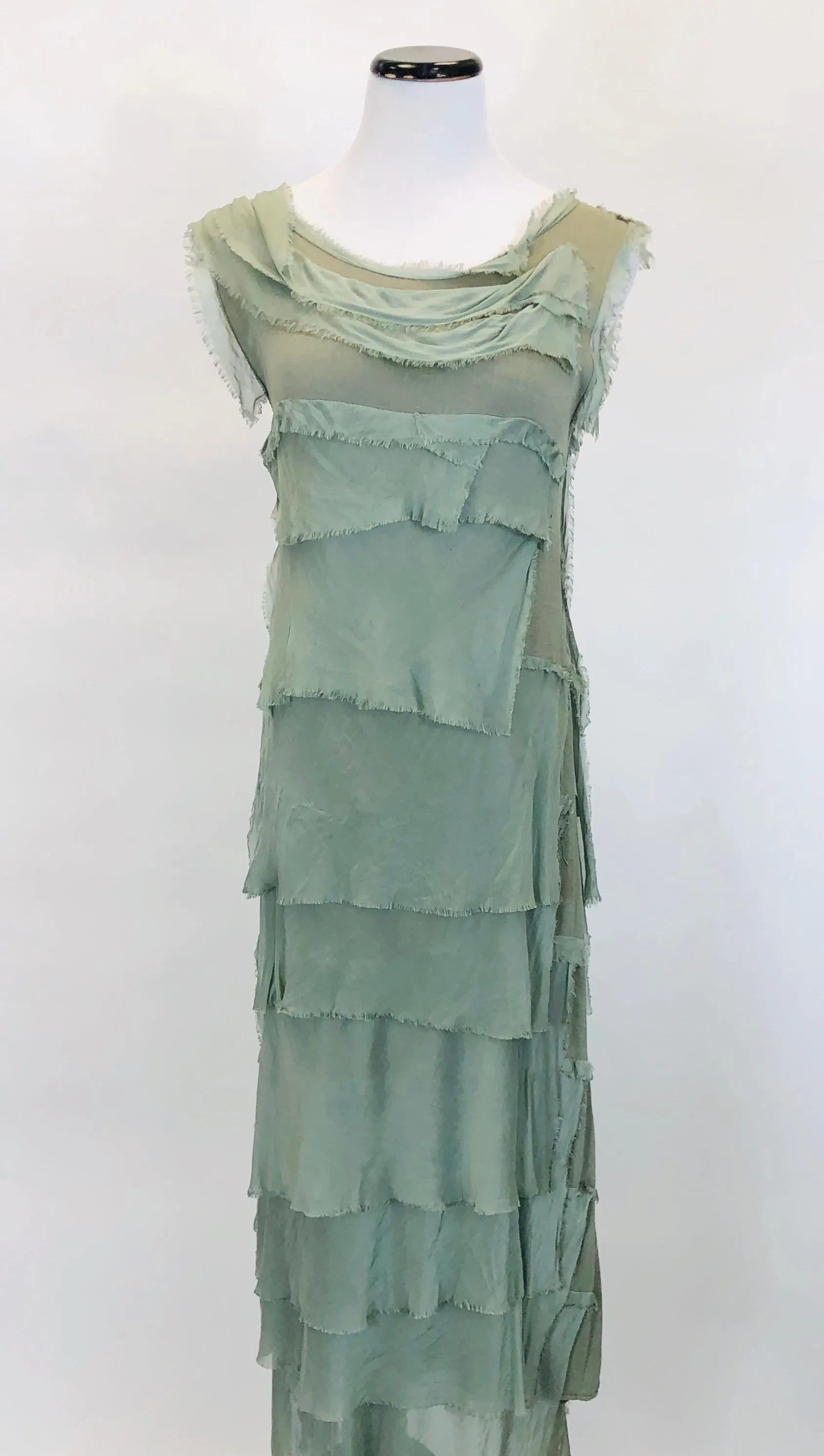 Long Silk Layered Dress (Multiple Colors)