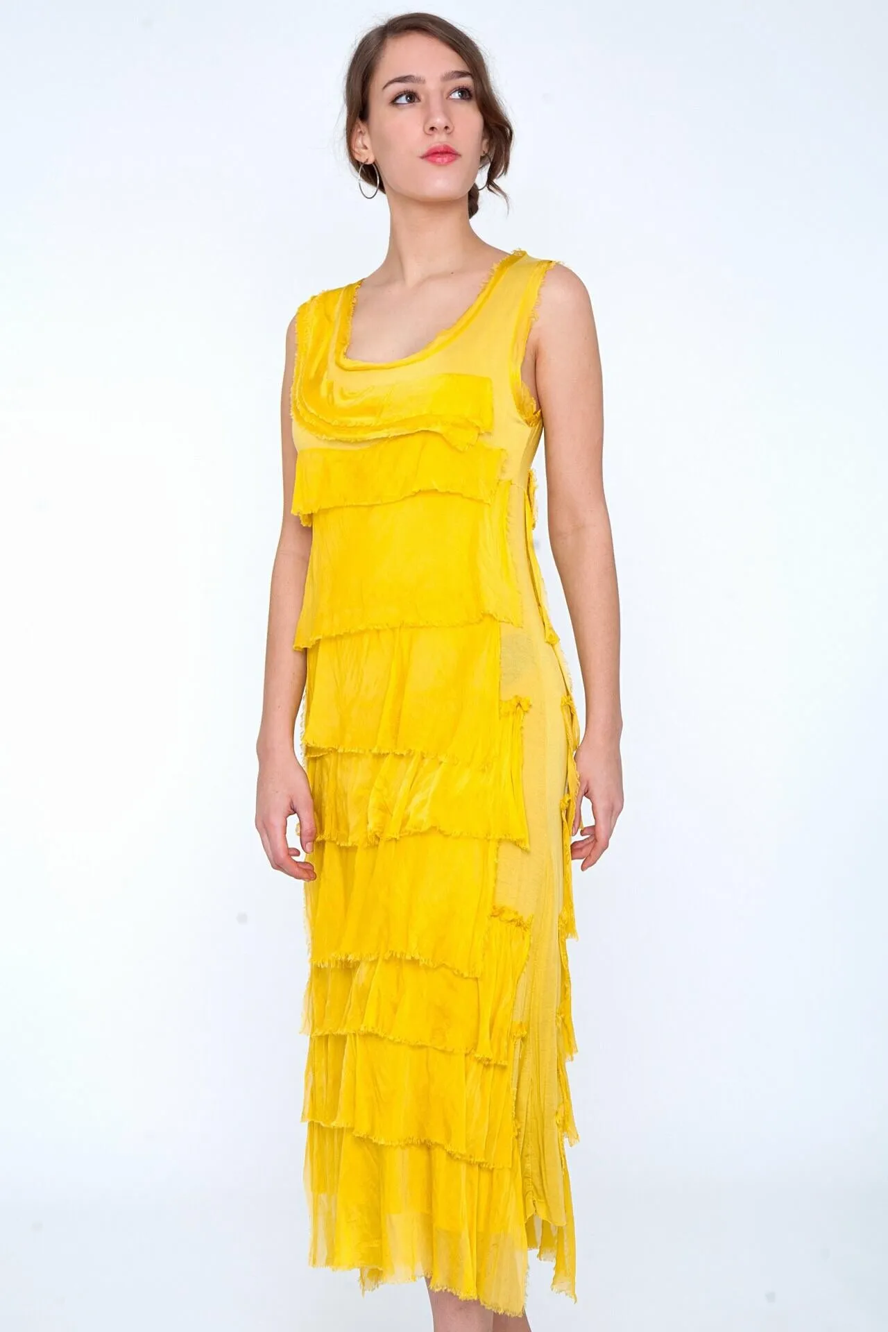 Long Silk Layered Dress (Multiple Colors)