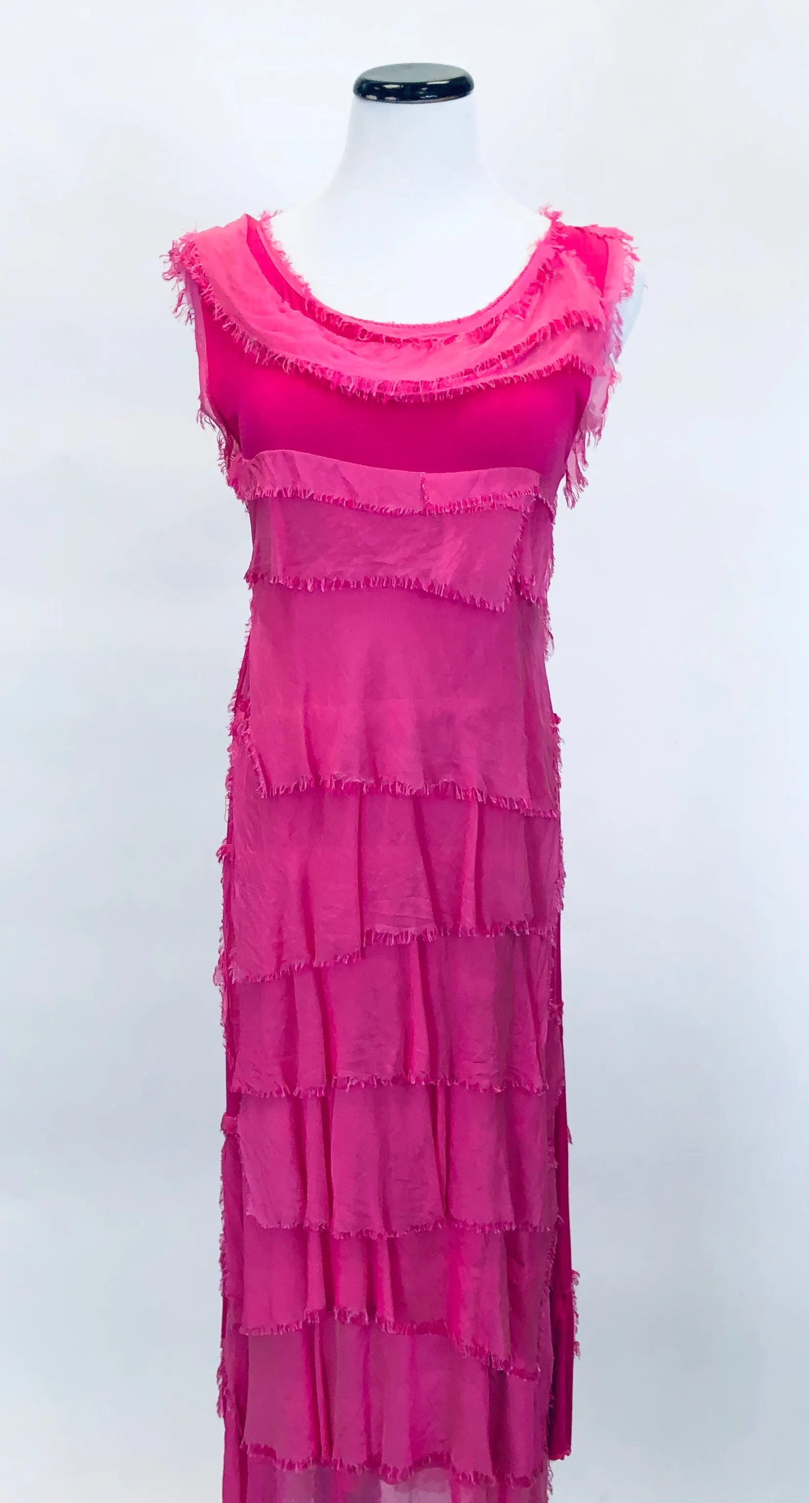 Long Silk Layered Dress (Multiple Colors)