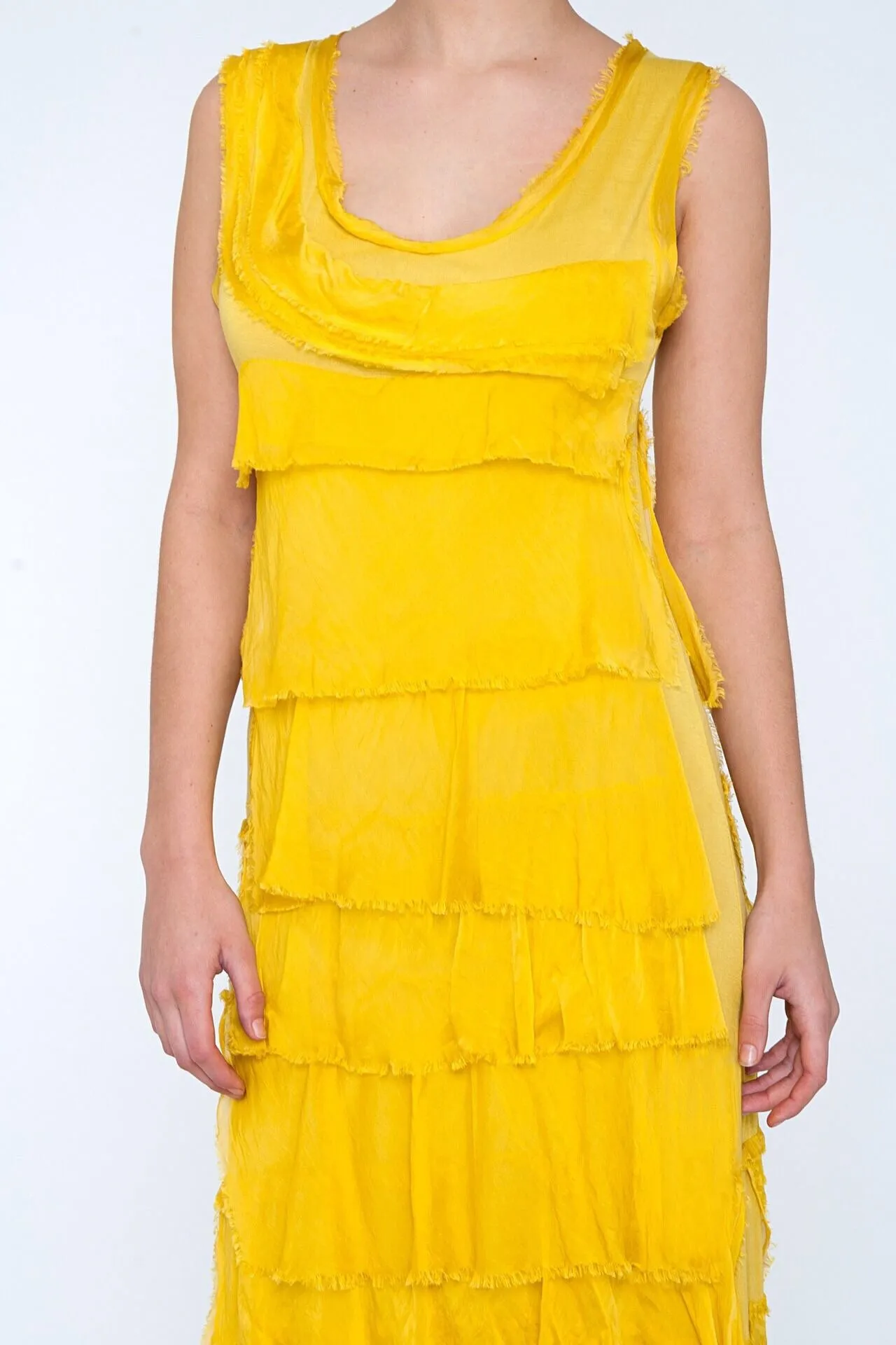 Long Silk Layered Dress (Multiple Colors)