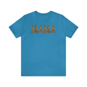 Mama Leopard T-Shirt | Love Mom Tee |  Bella Canvas 3001 Unisex |  Mama Short Sleeve Tshirt