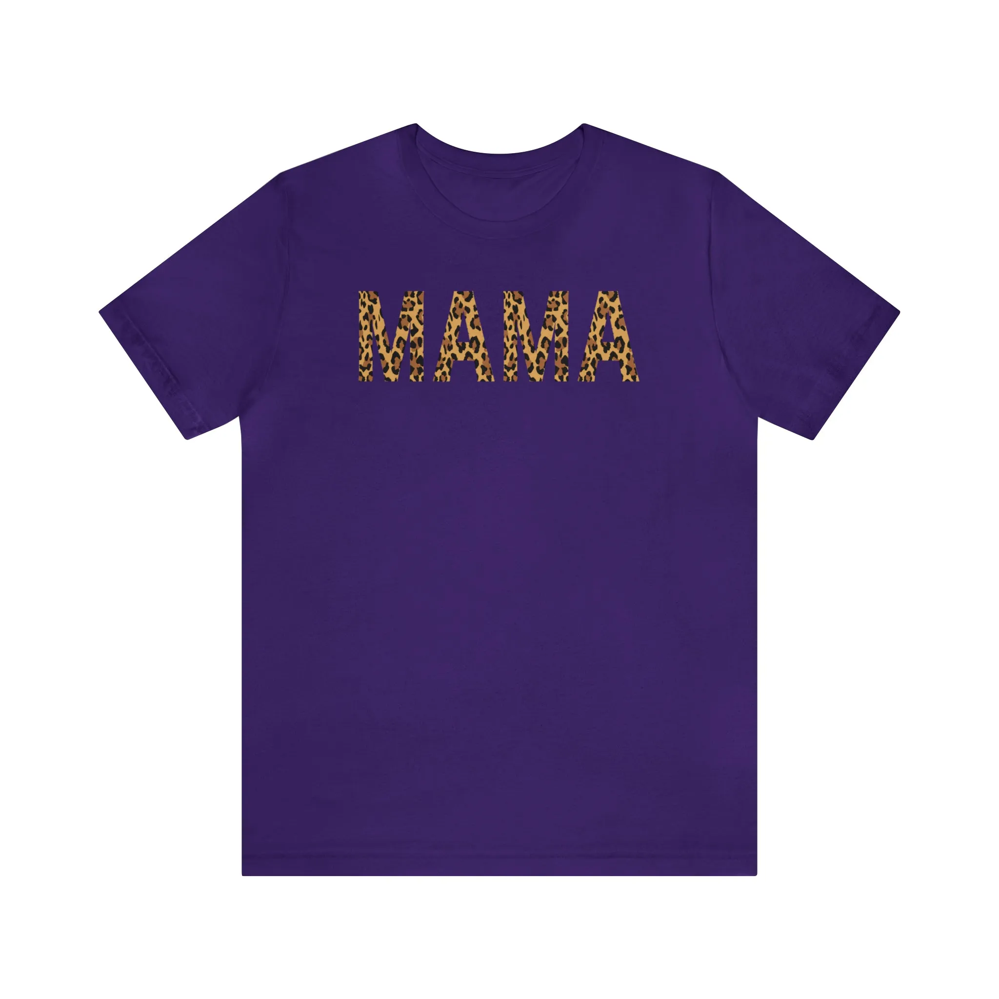 Mama Leopard T-Shirt | Love Mom Tee |  Bella Canvas 3001 Unisex |  Mama Short Sleeve Tshirt