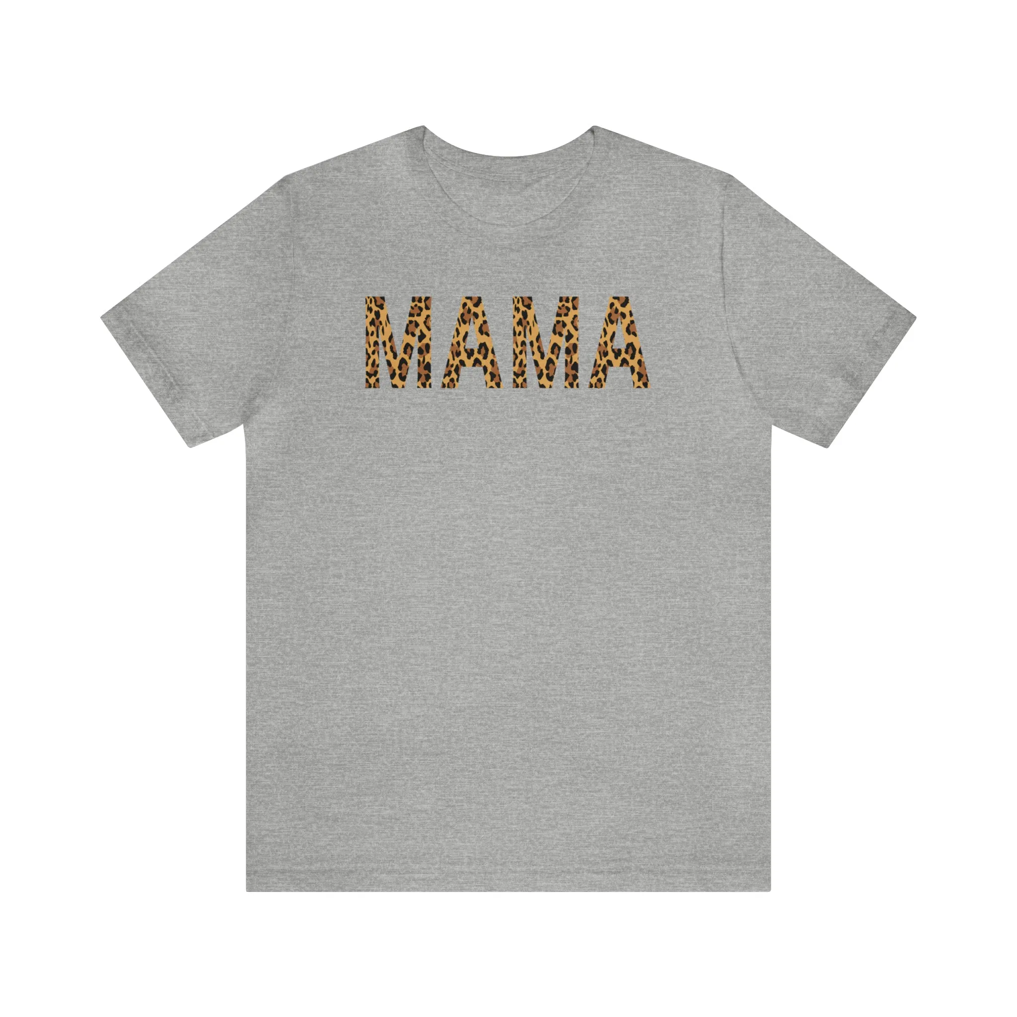 Mama Leopard T-Shirt | Love Mom Tee |  Bella Canvas 3001 Unisex |  Mama Short Sleeve Tshirt