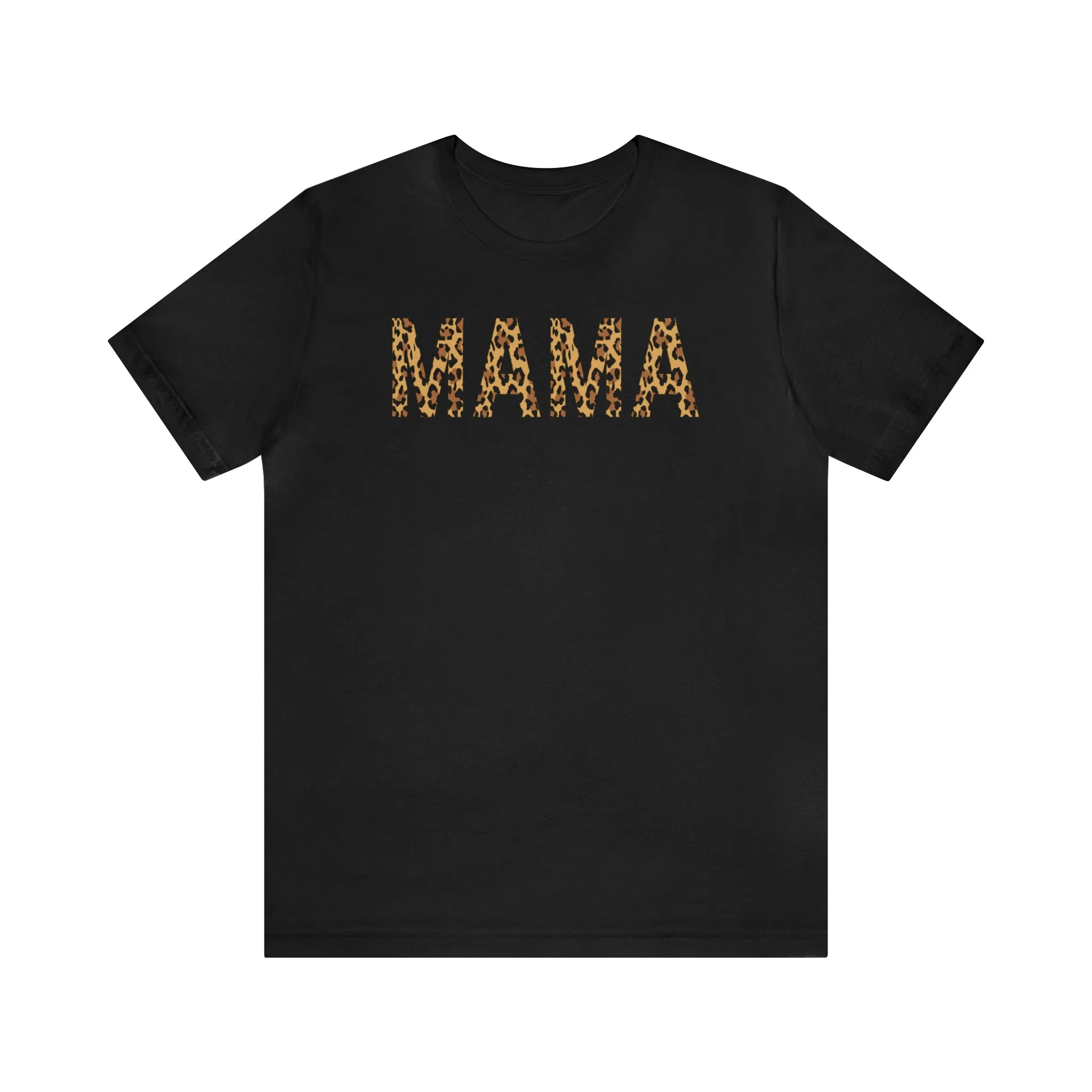 Mama Leopard T-Shirt | Love Mom Tee |  Bella Canvas 3001 Unisex |  Mama Short Sleeve Tshirt
