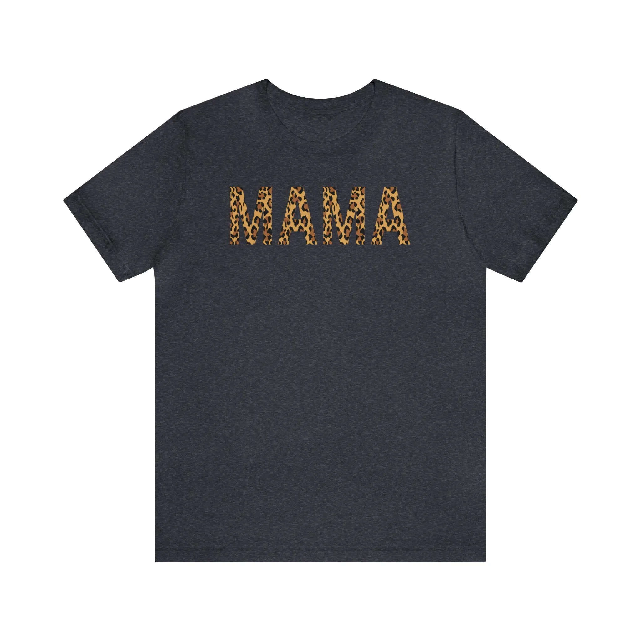 Mama Leopard T-Shirt | Love Mom Tee |  Bella Canvas 3001 Unisex |  Mama Short Sleeve Tshirt