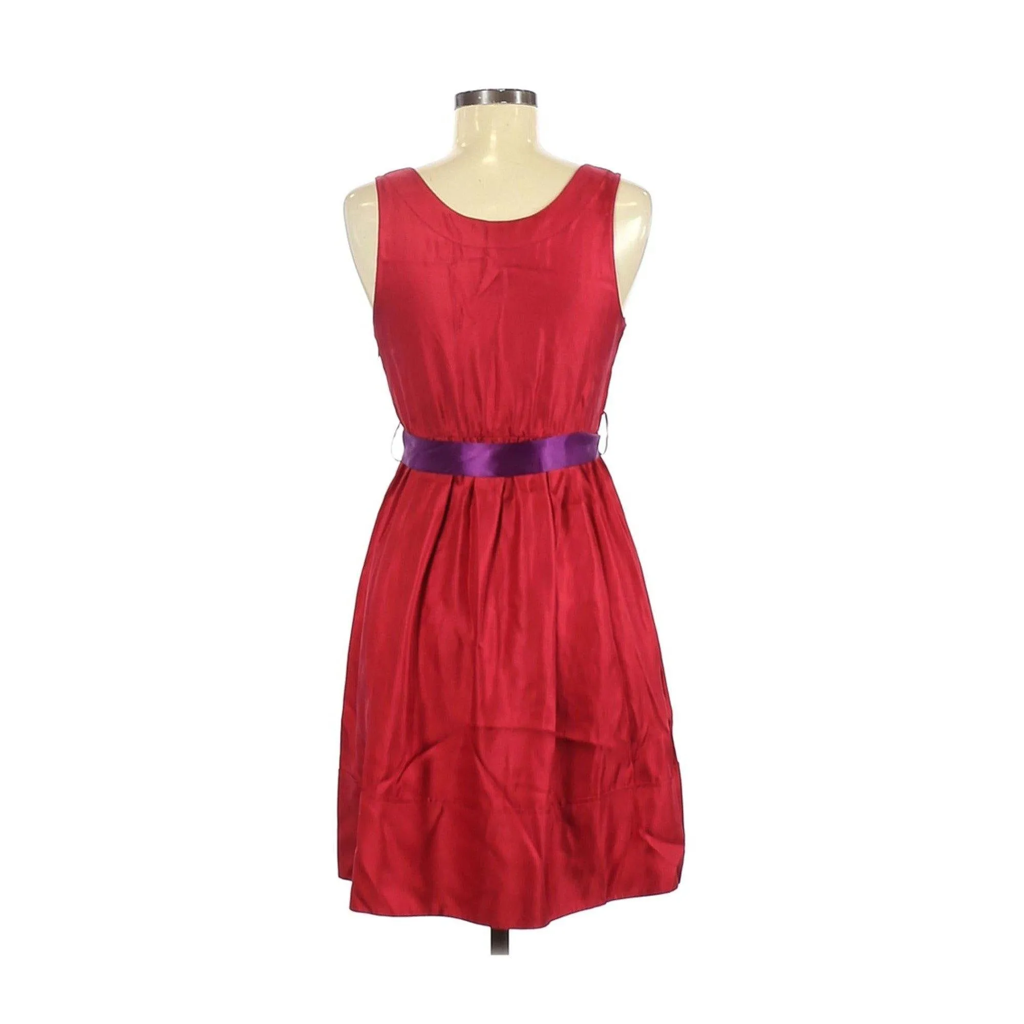 Marc by Marc Jacobs Red Silk Dress with Purple Sash/Belt Cocktail Dress