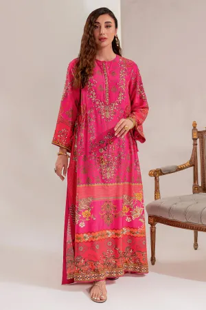 Maria B Pakistani Eid Dress in Raw Silk Kameez Trouser Style