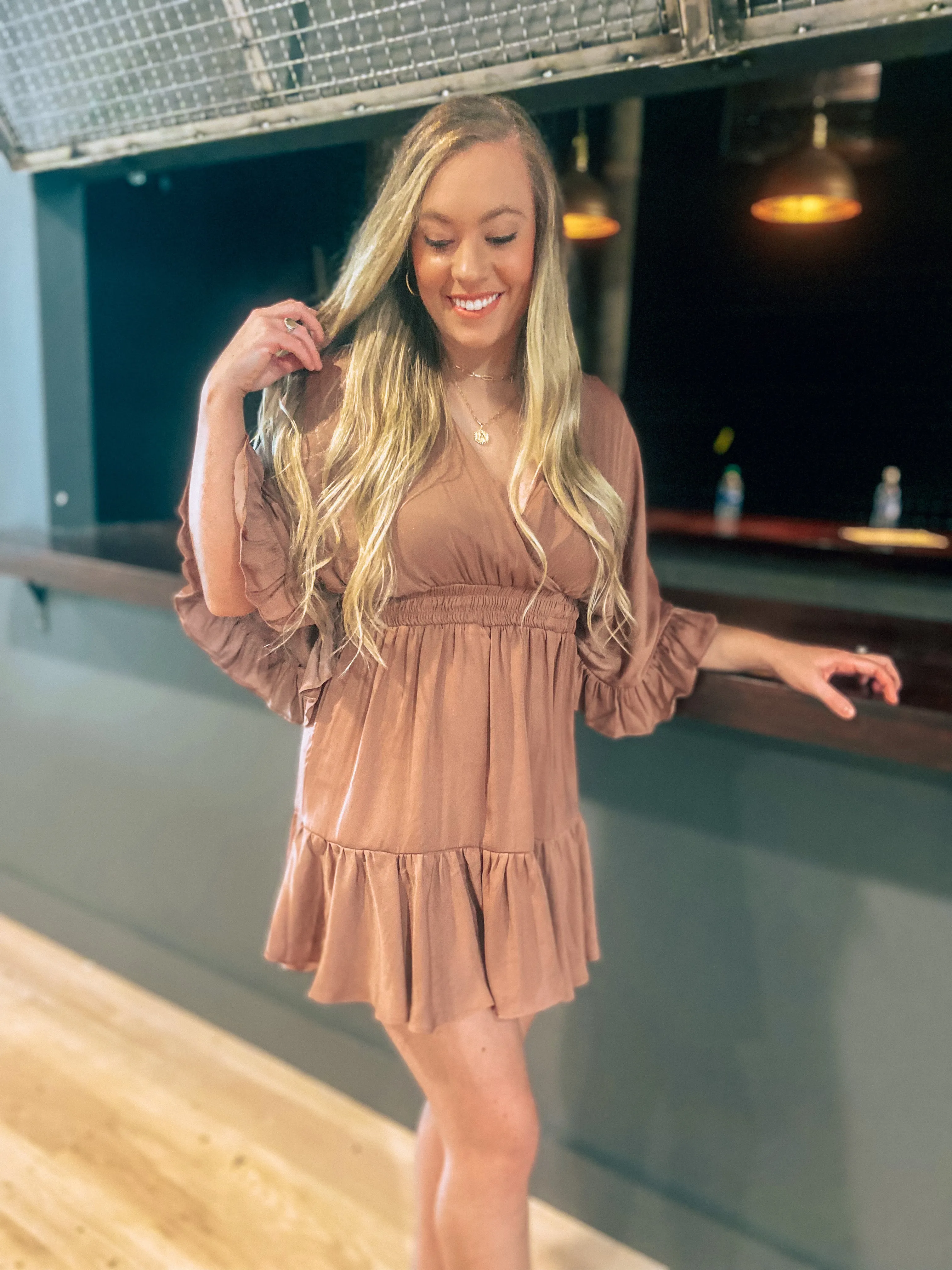 Mauve Flutter Dress