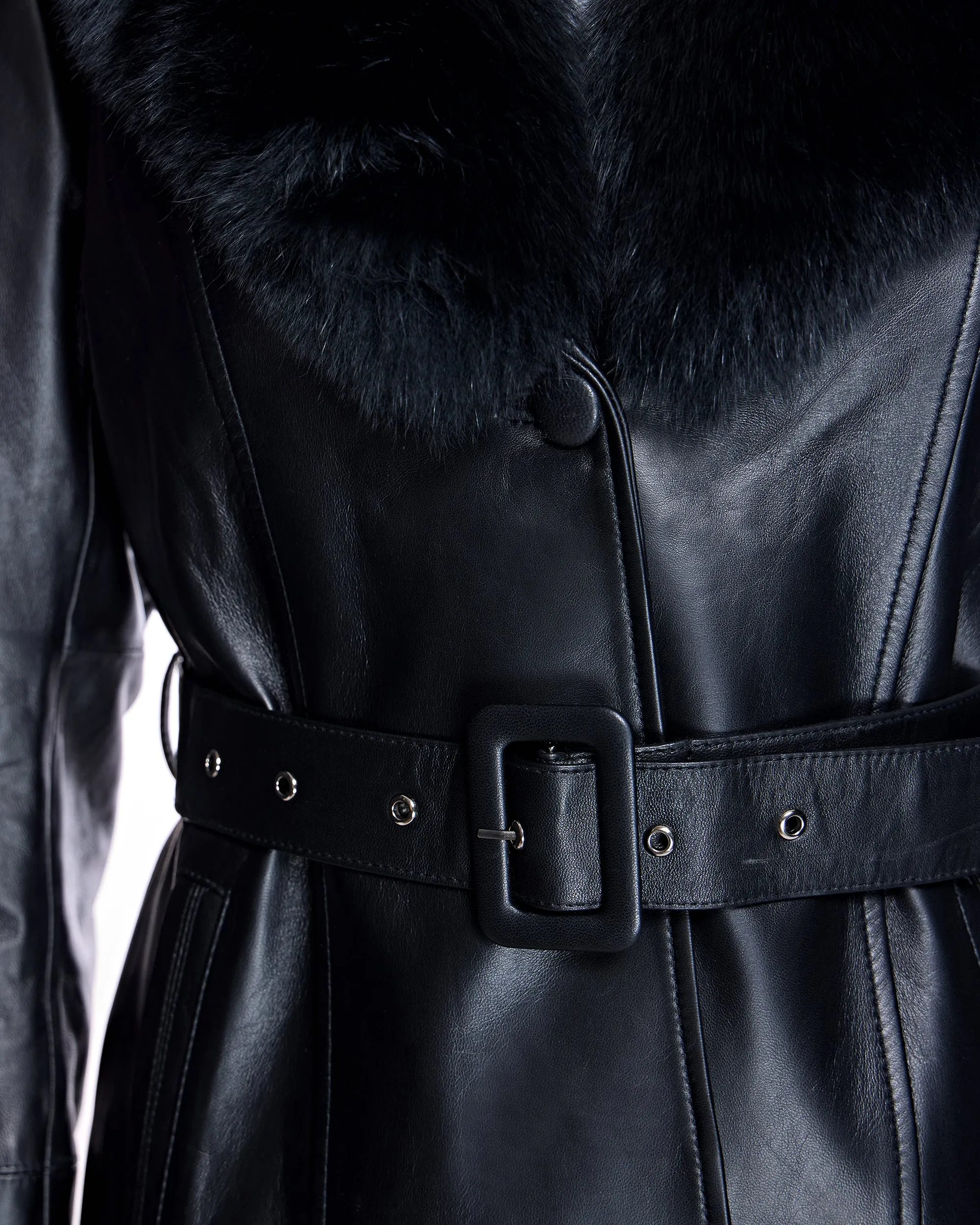 Maximilian Fur-Trimmed Leather Jacket
