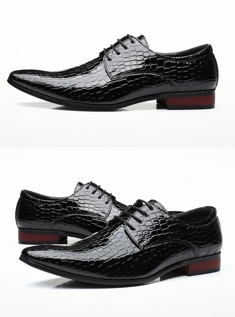Men's Italian Crocodile Dress Shoe Up To Size 12.5