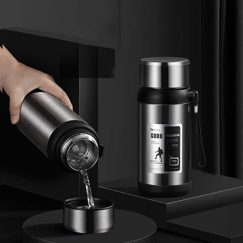Men's Large Capacity Portable Smart Thermos Cup
