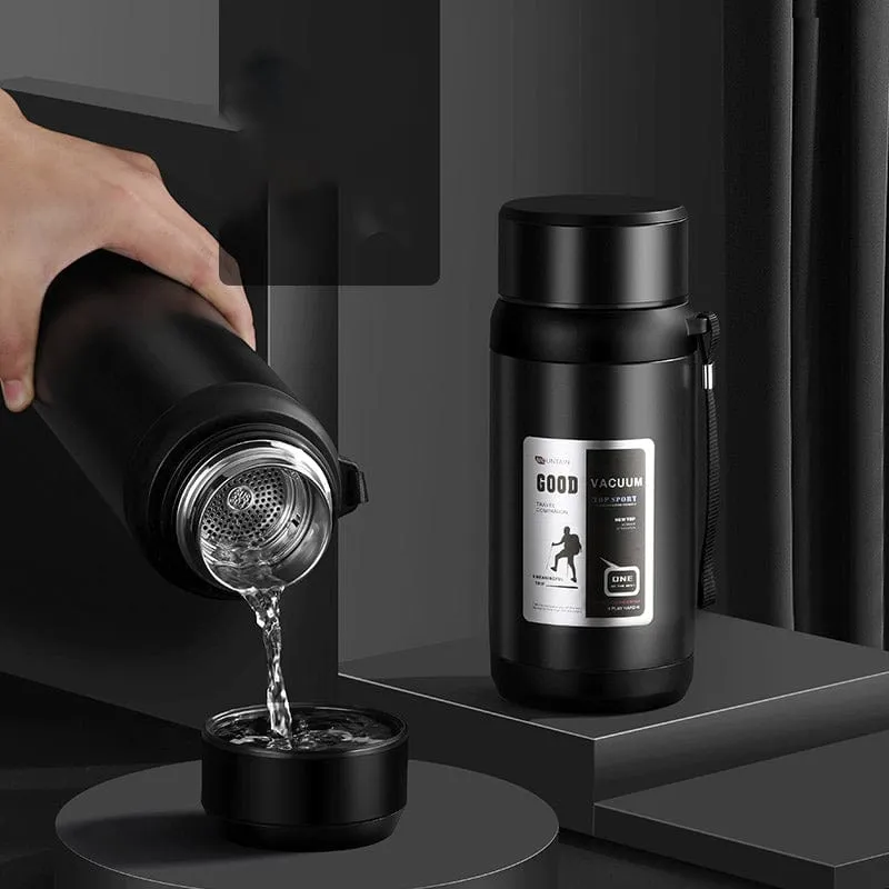 Men's Large Capacity Portable Smart Thermos Cup