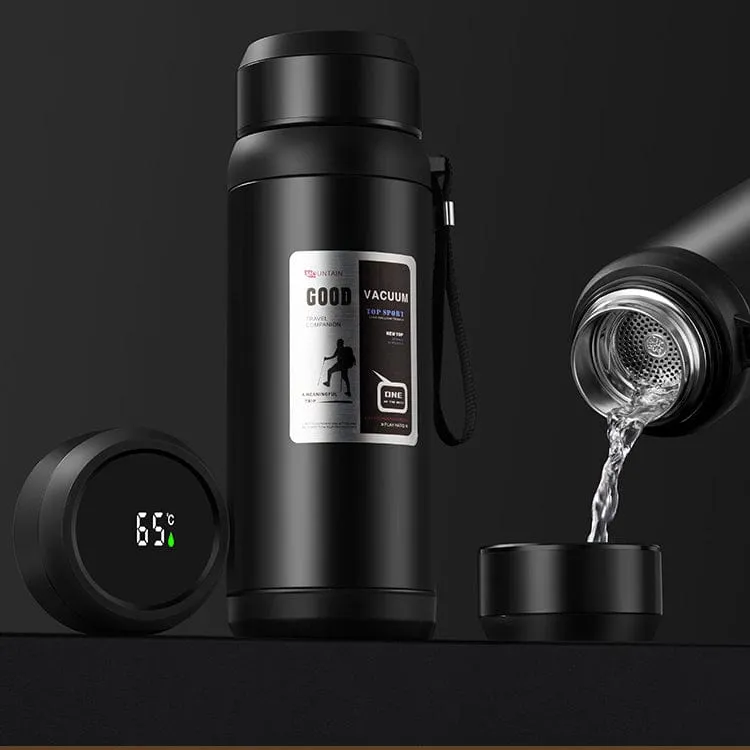Men's Large Capacity Portable Smart Thermos Cup