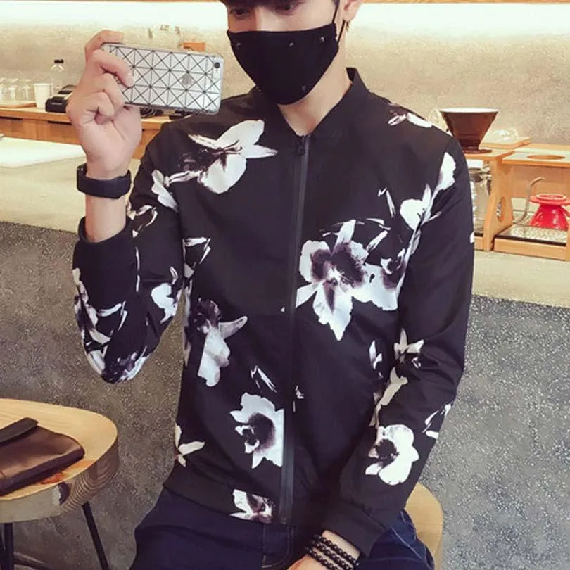 Men's Plaid Casual Zip Up Jacket