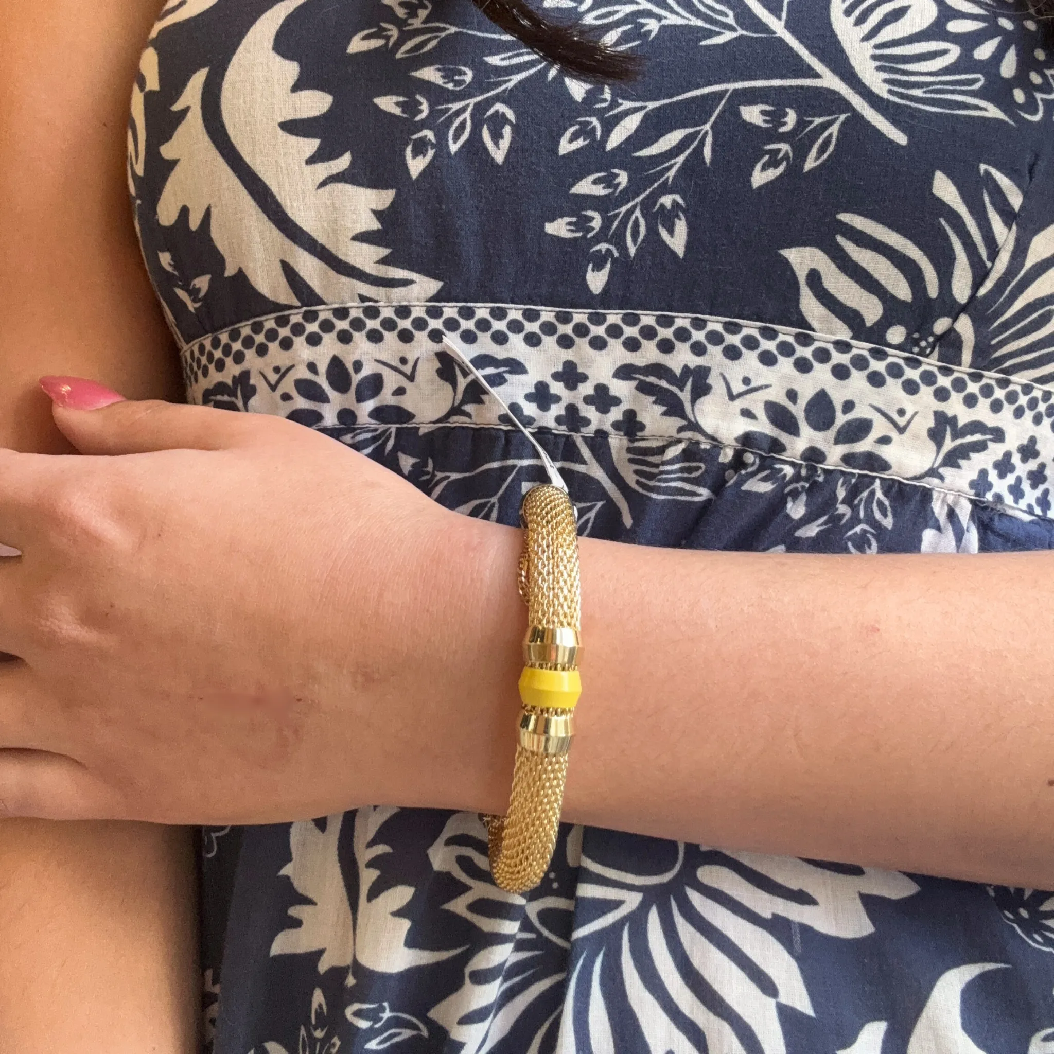 Mesh Candy Bracelet Yellow