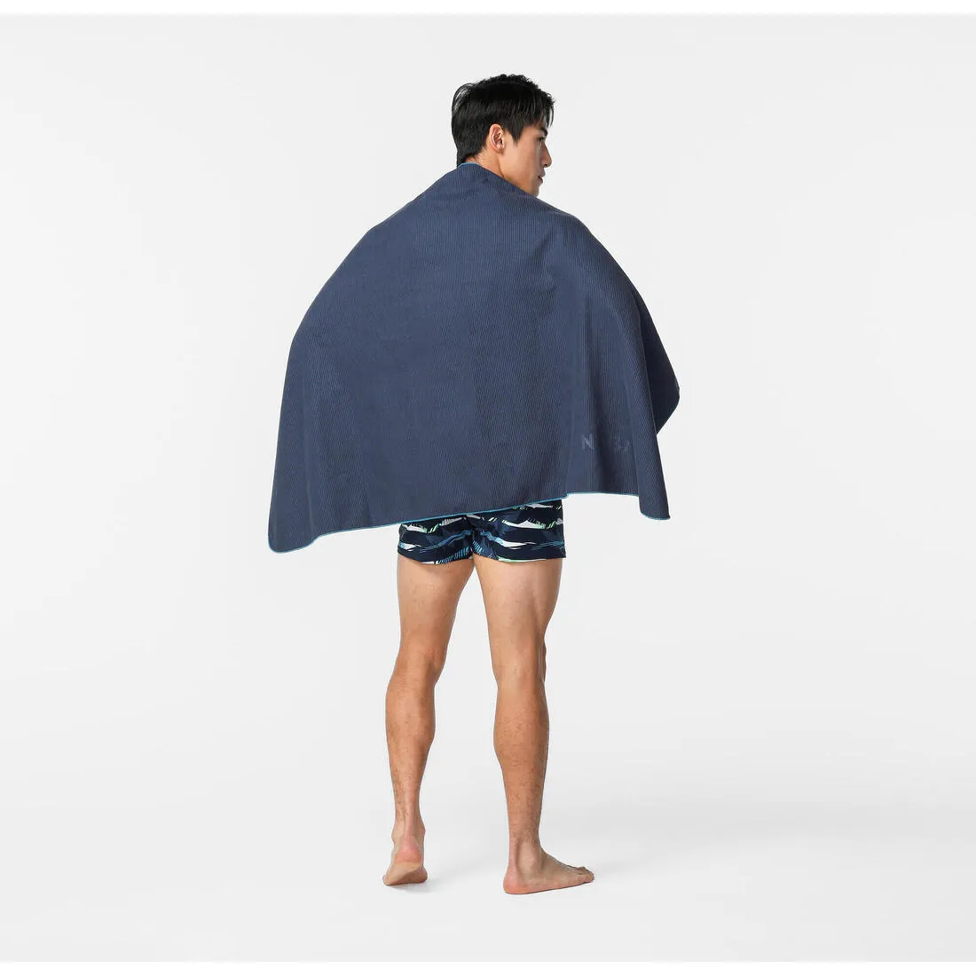 Microfibre Swimming Towel Size L 80 x 130 cm - Striped