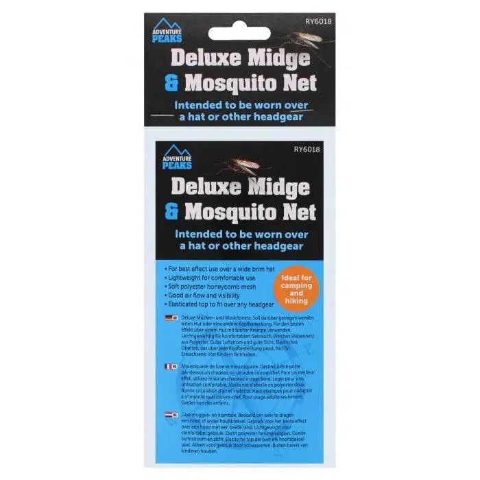 Midge Mosquito Mesh Head Net Hat Insect Fly Face Protector Camping Hiking Travel
