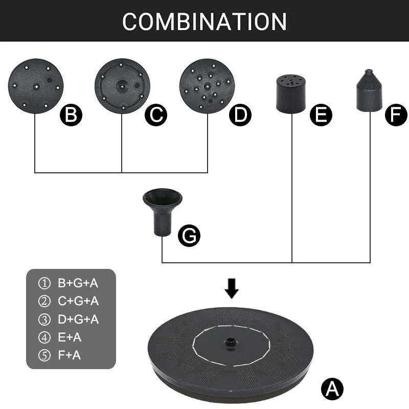 Mini Solar Outdoor Water Fountain for Pool and Garden