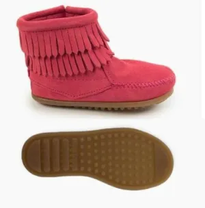 Minnetonka Double Fringe Boot-Girls