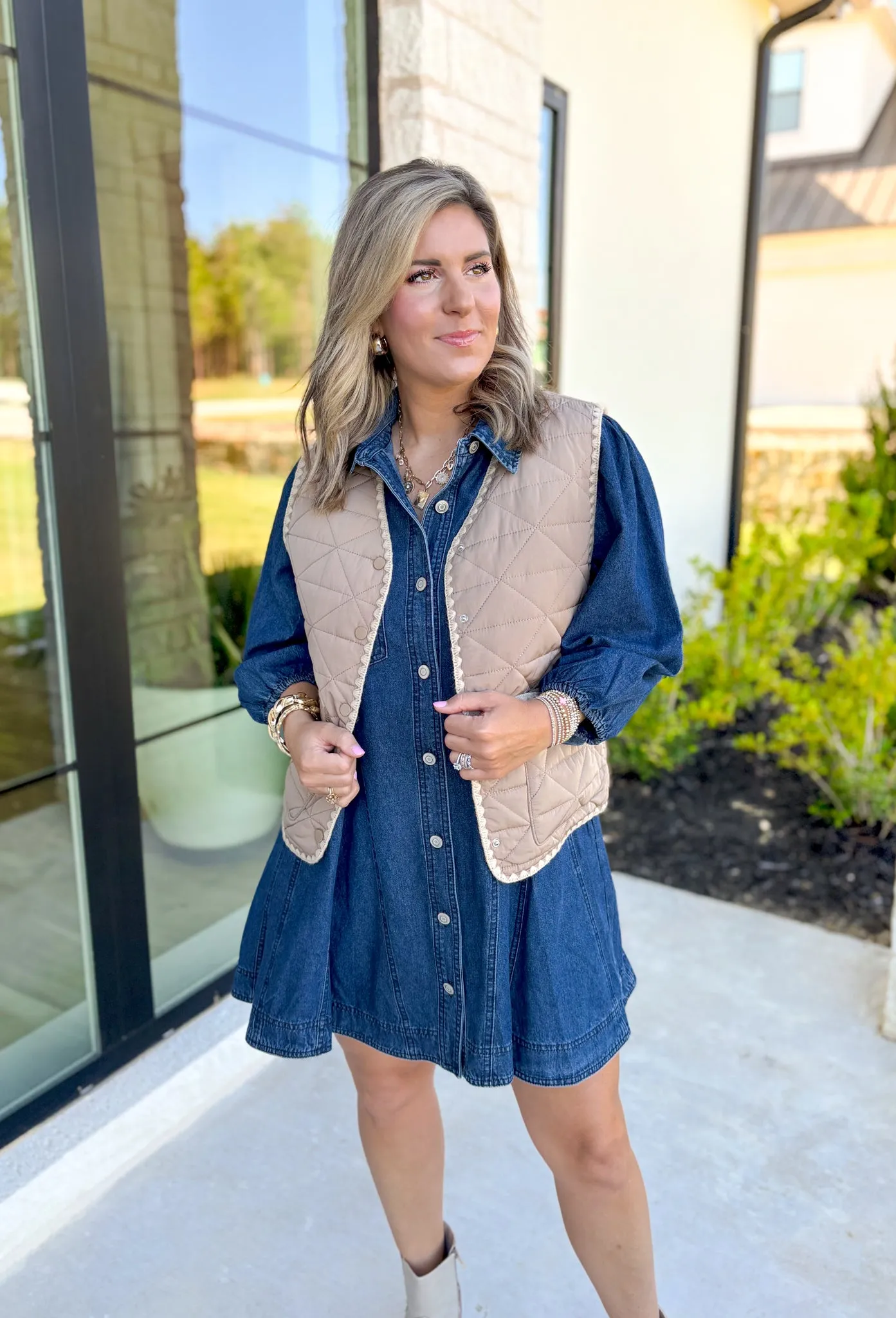 Mountain Side View Quilted Vest