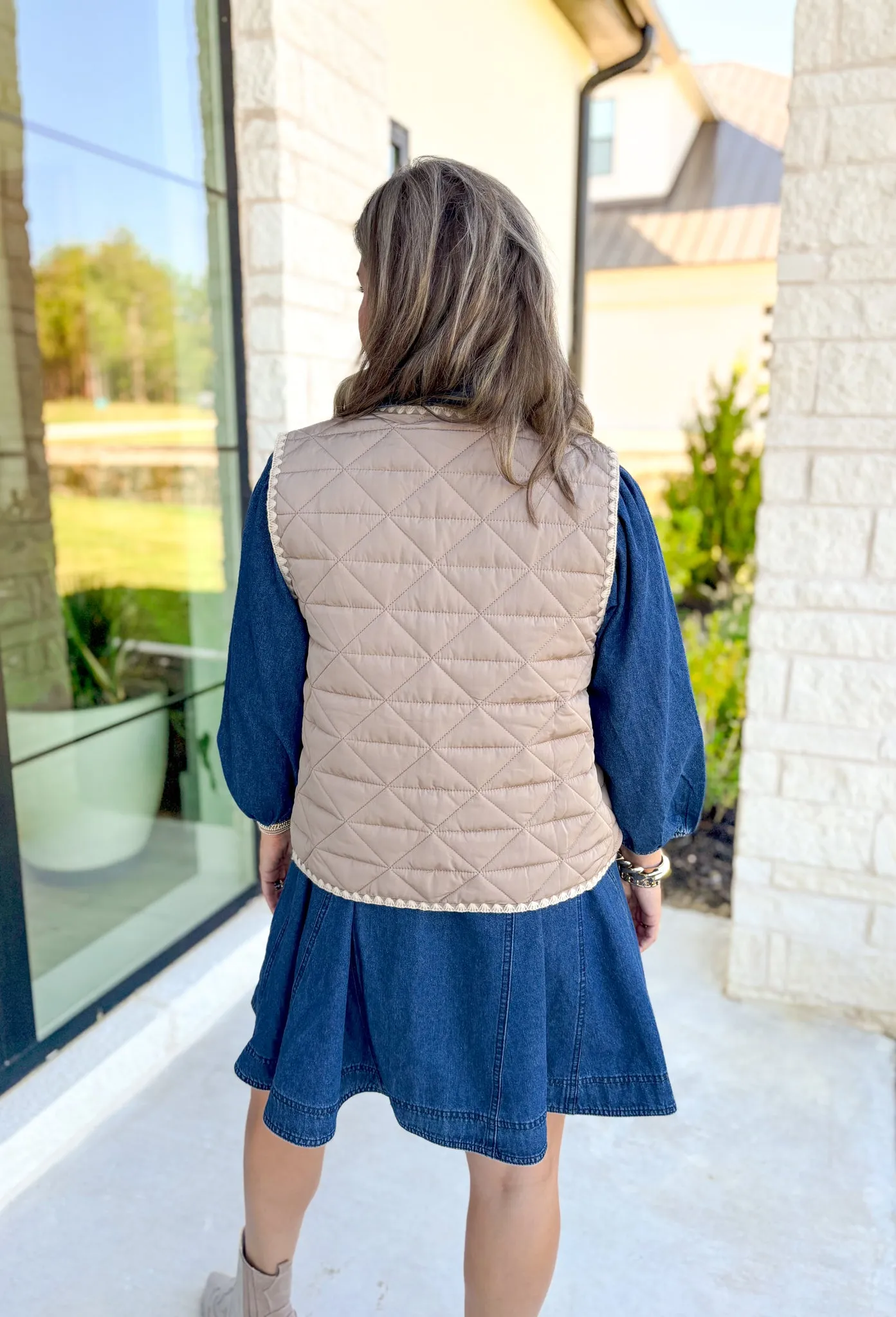 Mountain Side View Quilted Vest