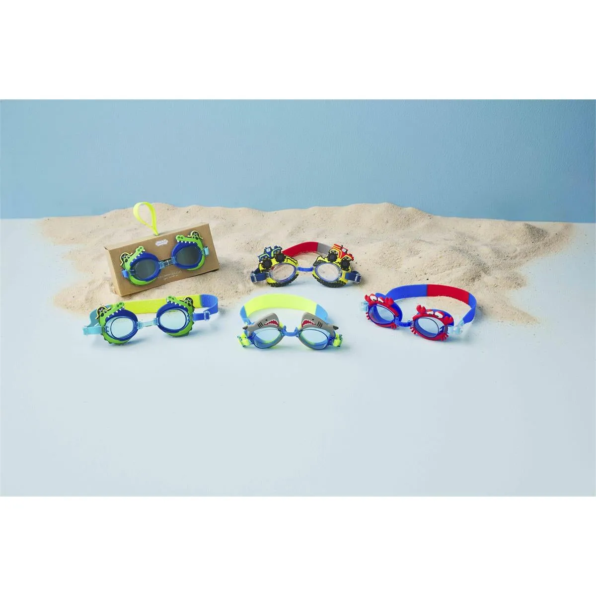Mud Pie Silicone Character Swim Goggles - Boys