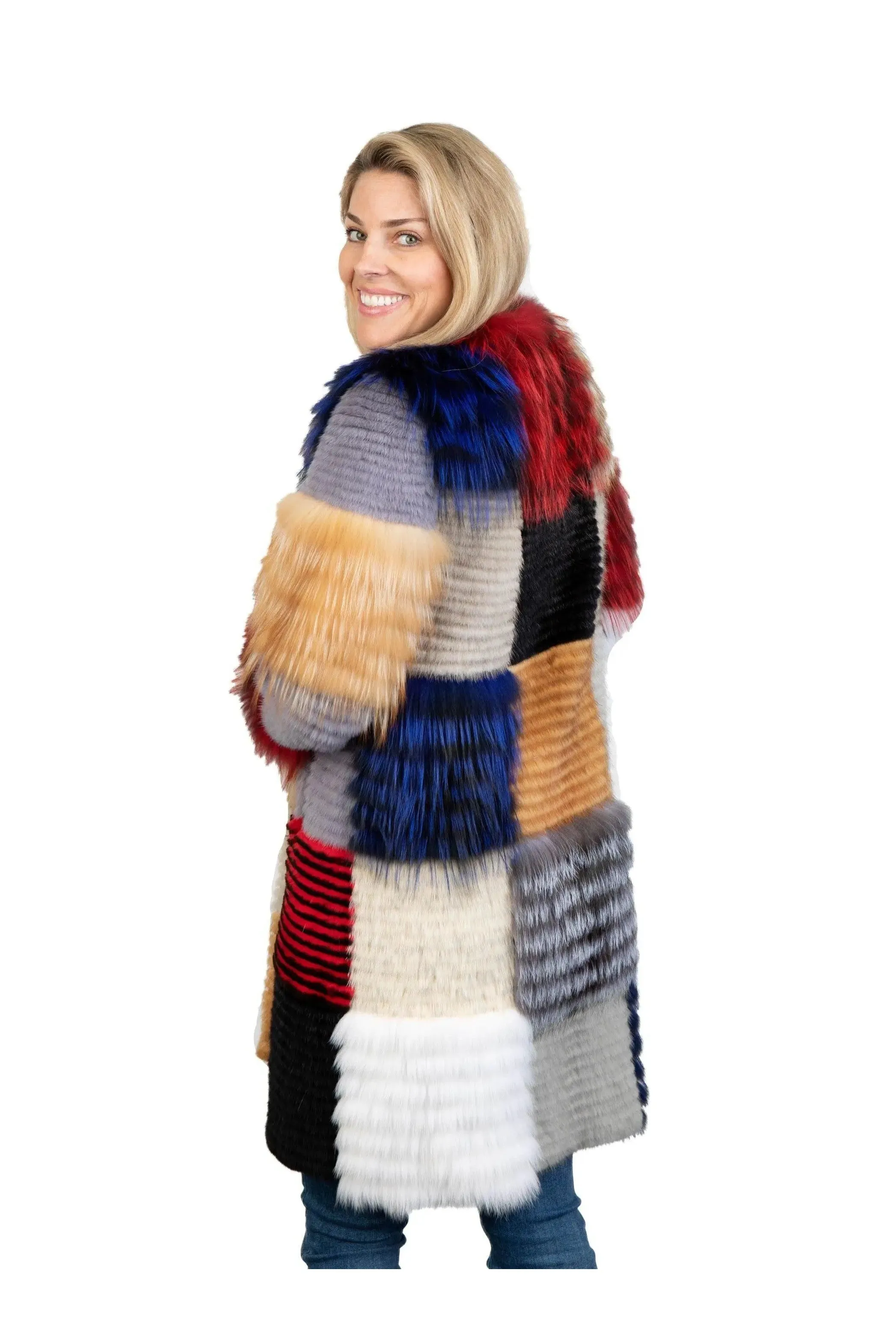 Multi Color Mink & Fox Stroller