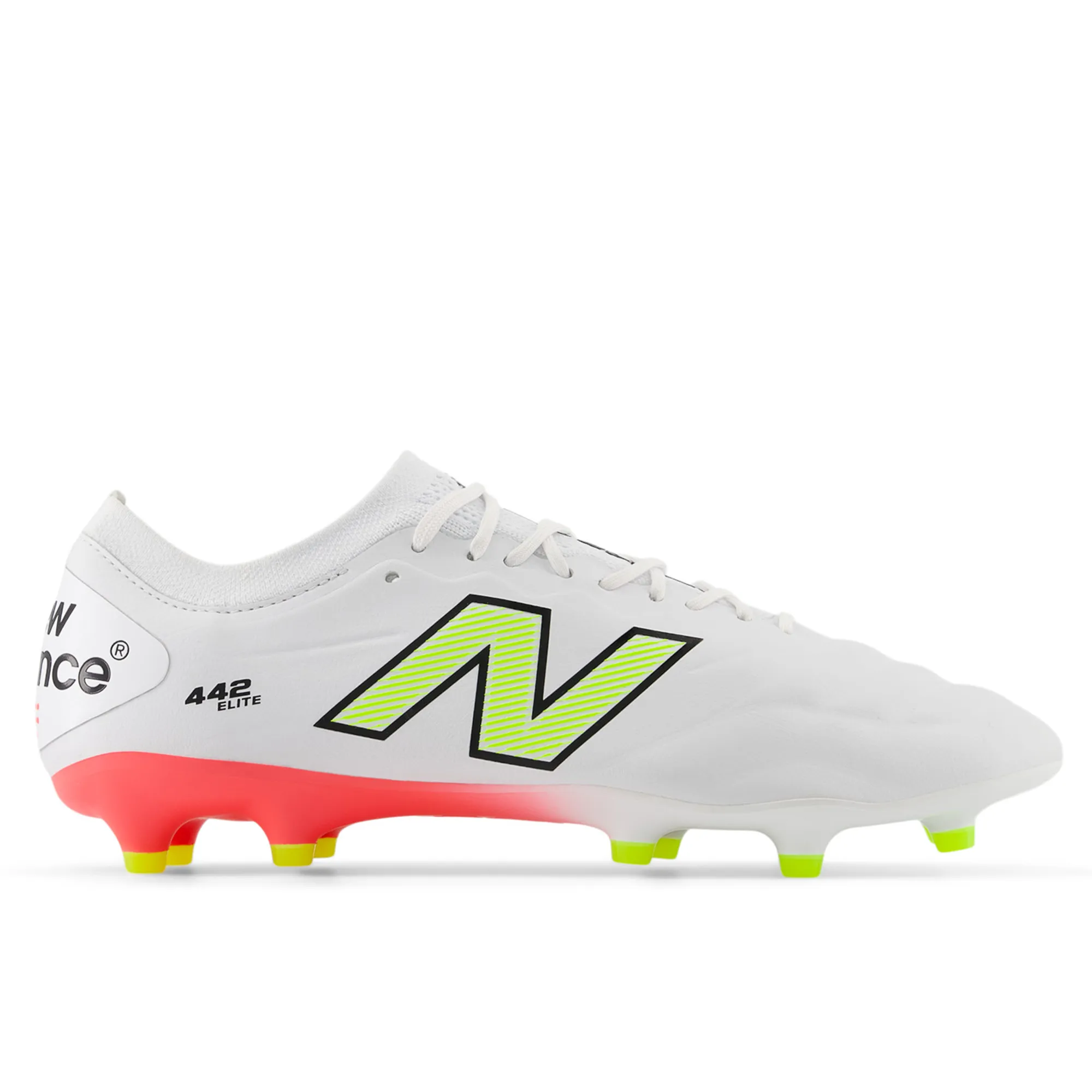 New Balance 442 v2 Elite FG - White/Energy Red/Hi-Lite