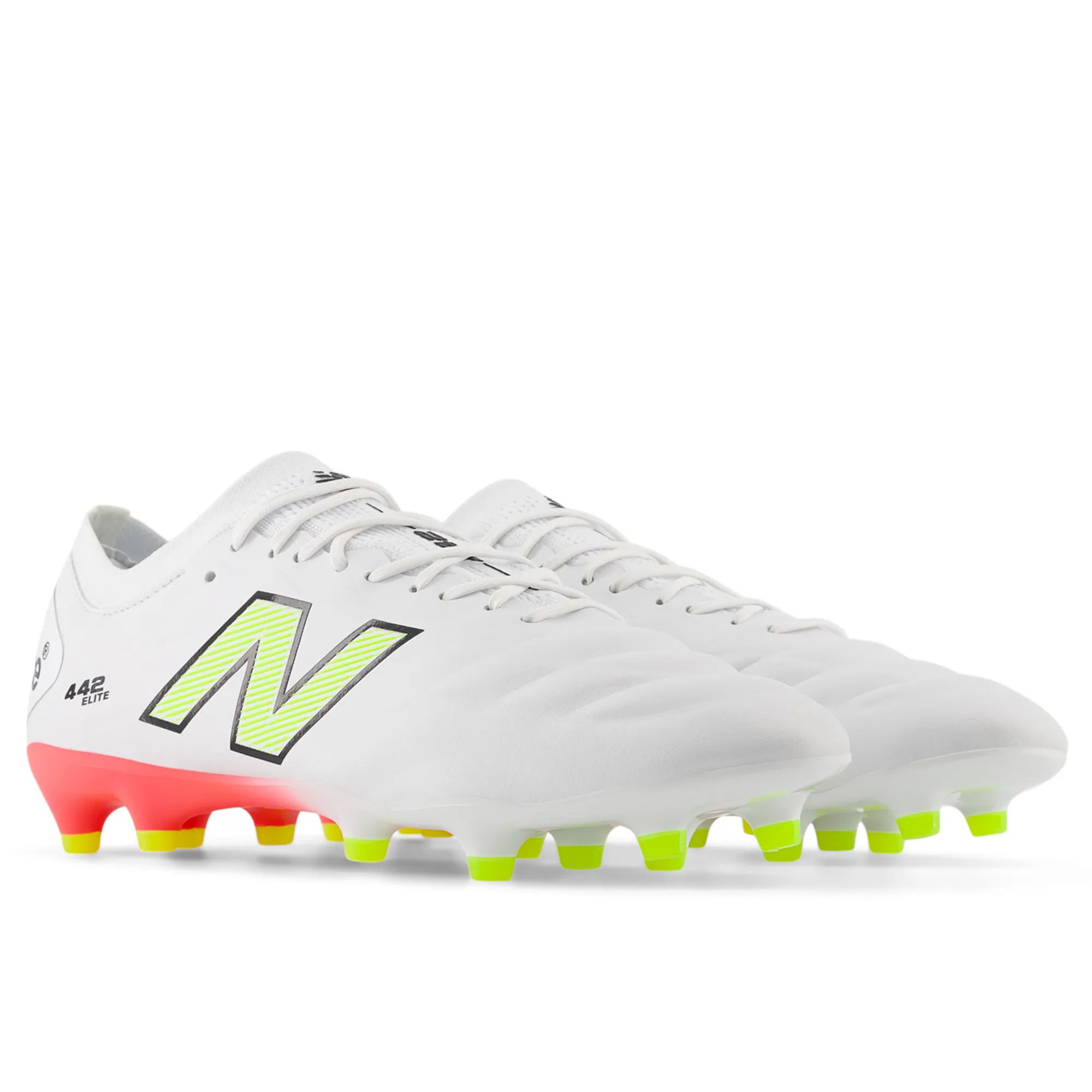 New Balance 442 v2 Elite FG - White/Energy Red/Hi-Lite