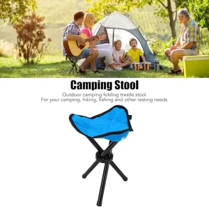 New Camping Tripod Stools, 3 Legs Folding Portable Tall Slacker Chair Lightweight Camping Tripod Seat Garden Lawn for Outdoor Hiking Hunting Fishing (Blue)
