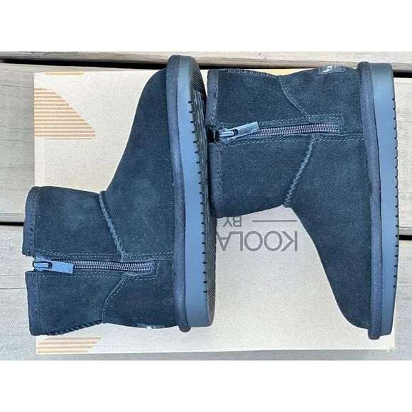 NIB Koolaburra by UGG Toddler Black Cozy Ankle Boot - Kid Youth 10 | 12 | 3