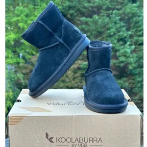 NIB Koolaburra by UGG Toddler Black Cozy Ankle Boot - Kid Youth 10 | 12 | 3