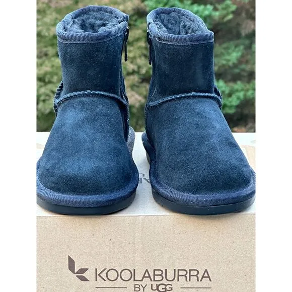 NIB Koolaburra by UGG Toddler Black Cozy Ankle Boot - Kid Youth 10 | 12 | 3