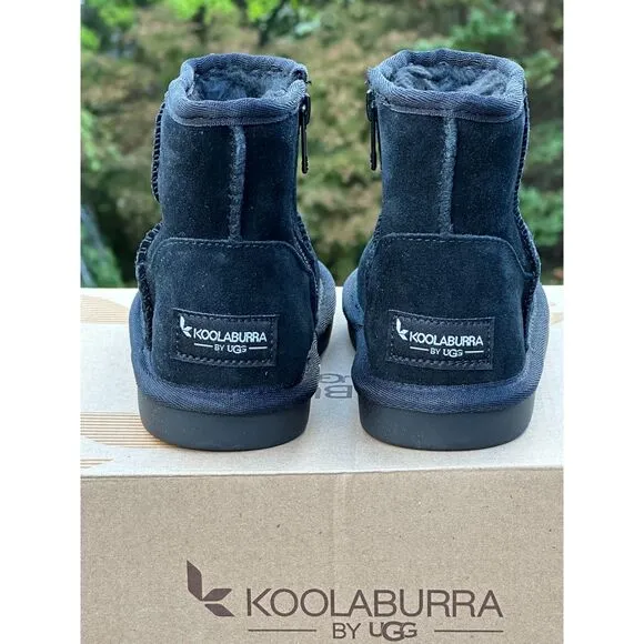 NIB Koolaburra by UGG Toddler Black Cozy Ankle Boot - Kid Youth 10 | 12 | 3