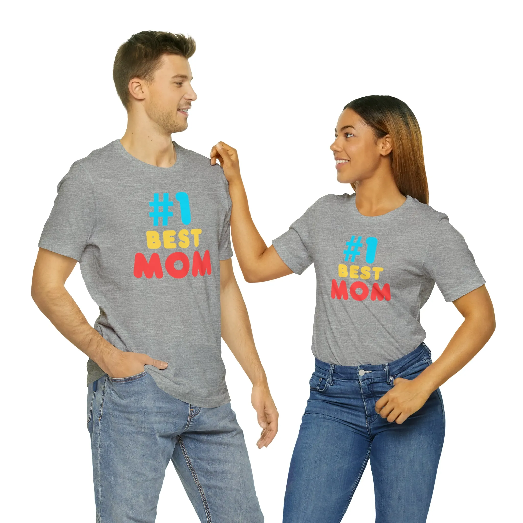 Number One Best Mom T-Shirt | Mother Bestie Tee |  Bella Canvas 3001 Unisex | Mama Short Sleeve Tshirt