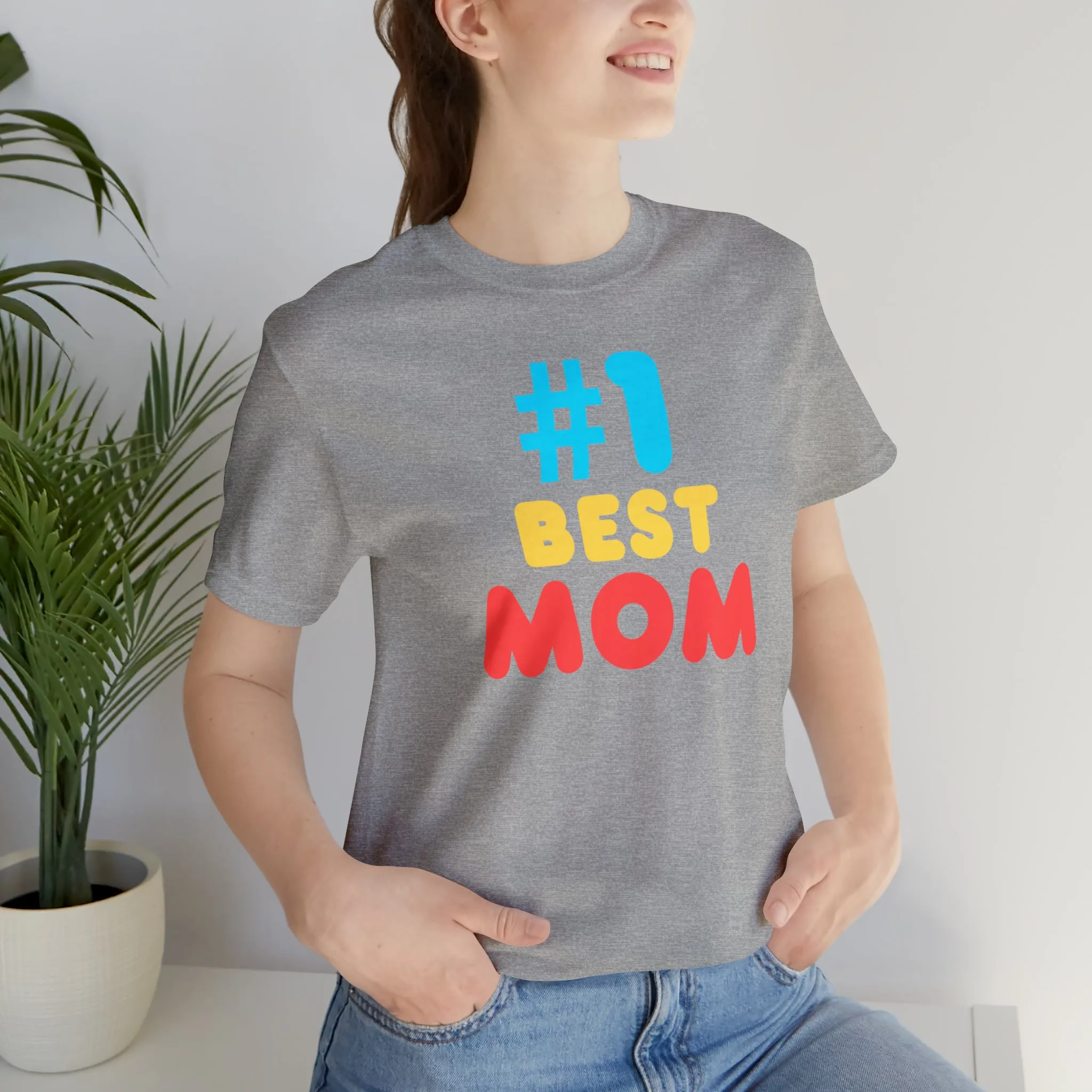 Number One Best Mom T-Shirt | Mother Bestie Tee |  Bella Canvas 3001 Unisex | Mama Short Sleeve Tshirt
