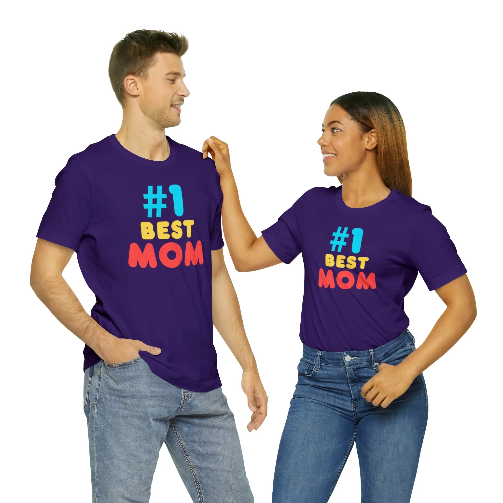 Number One Best Mom T-Shirt | Mother Bestie Tee |  Bella Canvas 3001 Unisex | Mama Short Sleeve Tshirt