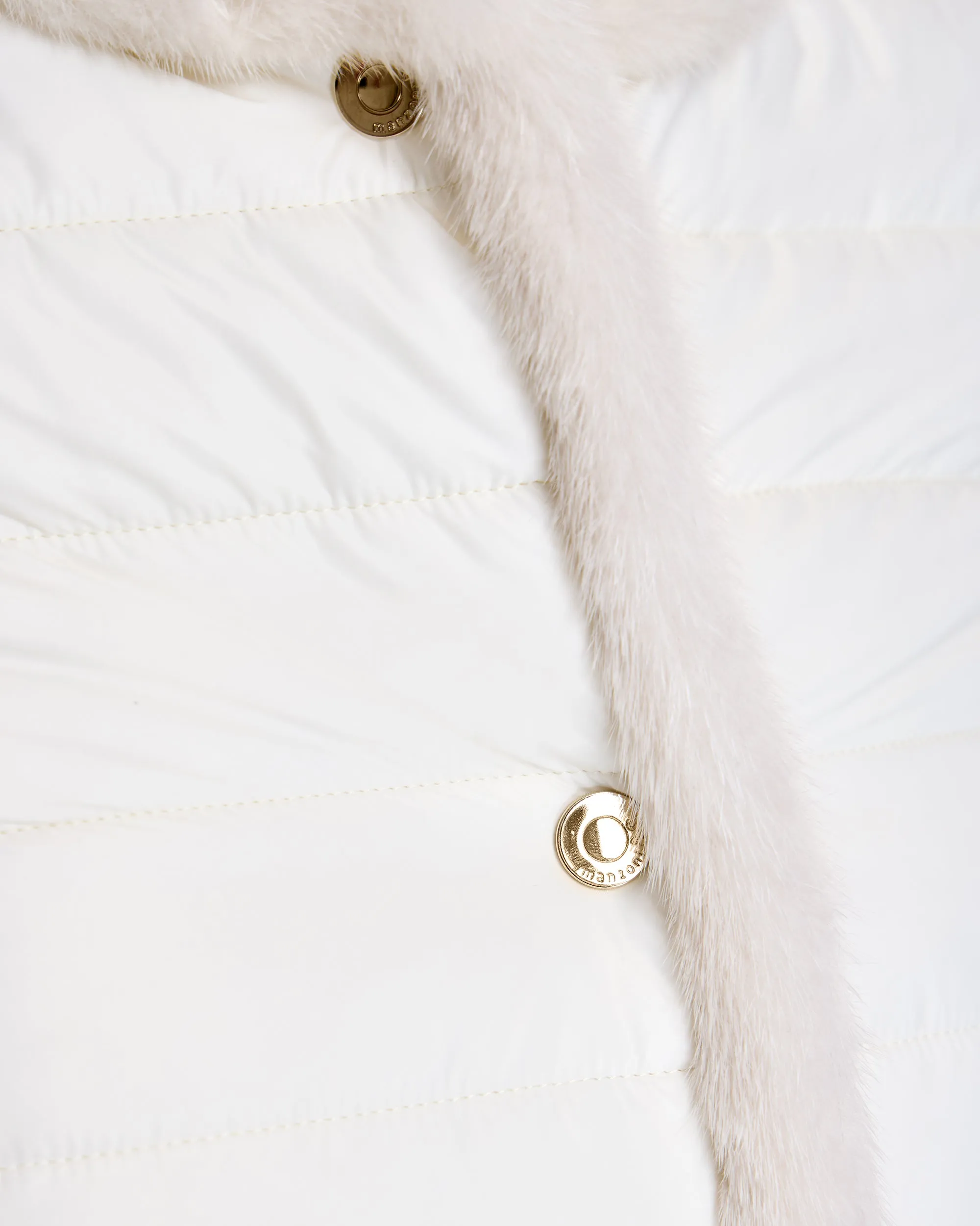 Nylon Jacket with Mink Trim