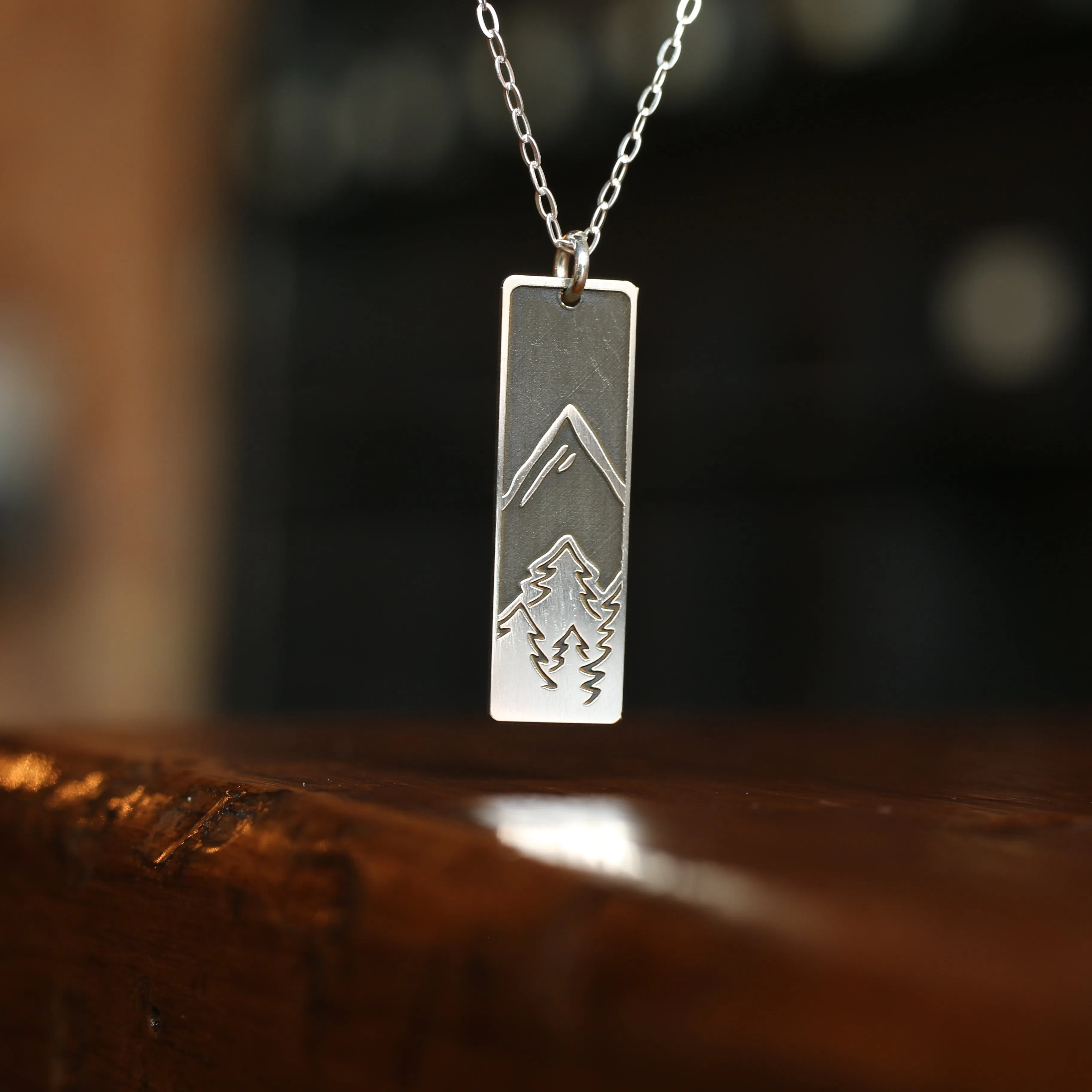 Outdoor Adventure Wide Bar Necklace