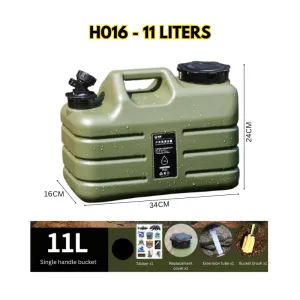 Outdoor Water Bin with Detachable Faucet Camping Bucket Water Tank Portable Water Canister No Leakage for Outdoor Travel Driving