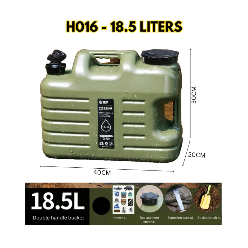 Outdoor Water Bin with Detachable Faucet Camping Bucket Water Tank Portable Water Canister No Leakage for Outdoor Travel Driving