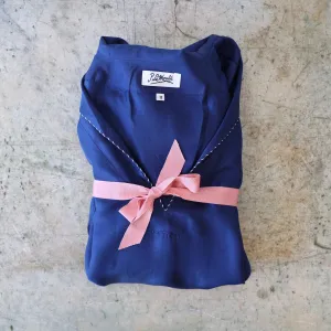 P. Le Moult Sailor Collar Silk Night Dress - Midnight